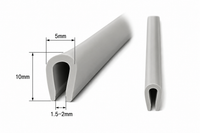 Kantenschutzdichtung Typ U PVC grau – Blechschutz Rant 1,5–2 mm, 5x10 mm