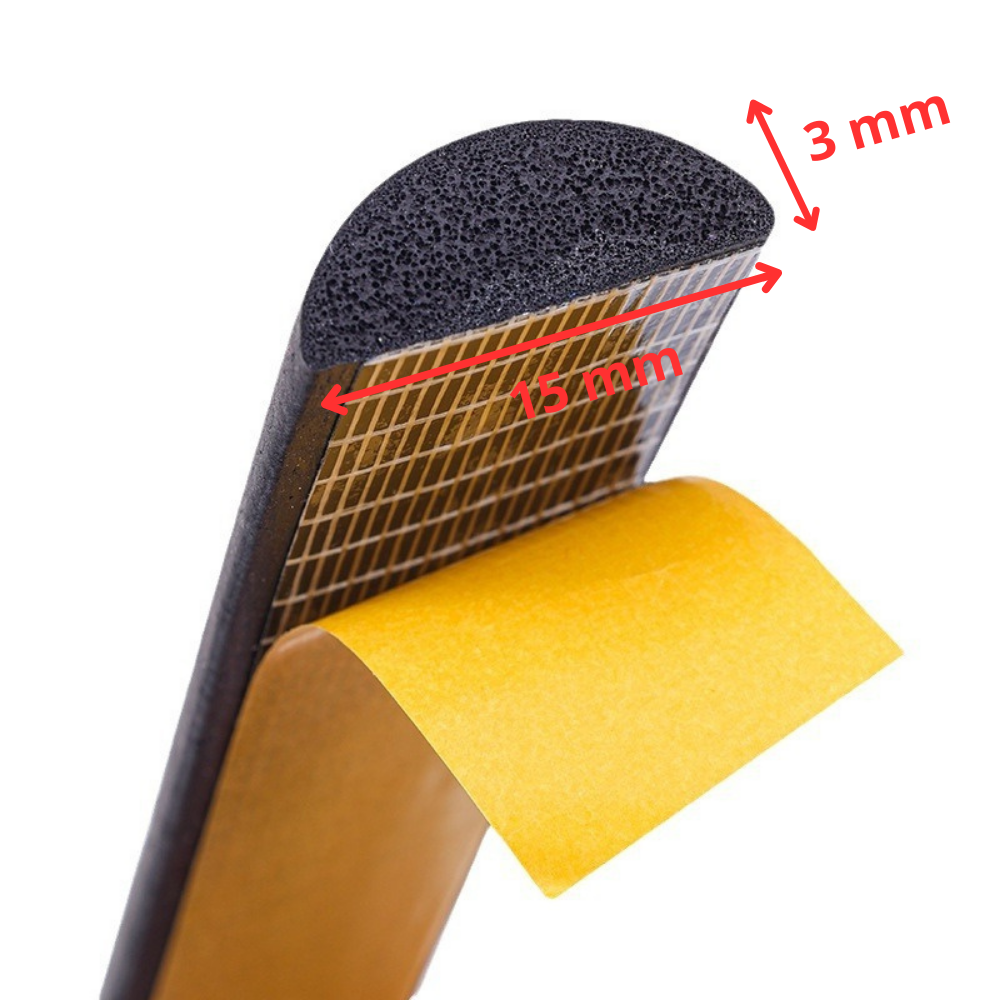 Gummiband D EPDM 5x20mm selbstklebender Mikrogummi Akustikschaumstoffpuffer