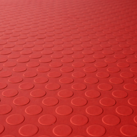 Gummibodenbelag rot TPE, Meterware METRO