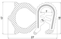 T-29-2 Türgummidichtung, verstärkt, universal