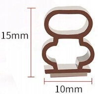 Uszczelka brąz 10x15 mm wymiary